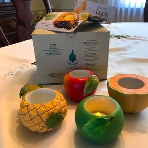 PARTYLITE VOTIVE/ TEALIGHT FRUIT HOLDERS
